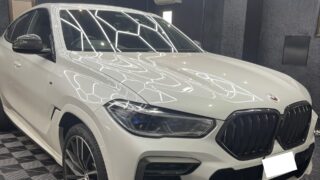BMW X6 M50へグラフェンセラミックコーティング フルコーティング施工｜大阪府よりご来店