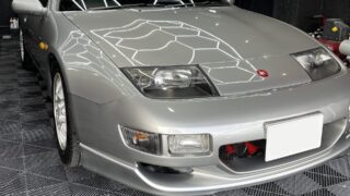 日産 フェアレディZ（Z32）へガラスコーティング施工｜シルバー｜京都府精華町
