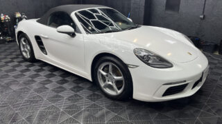 ポルシェ 718ボクスター マットラッピングフィルムメンテナンス施工｜京都府宇治市よりご来店