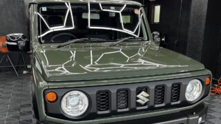 新車ジムニーへガラスコーティング施工｜ジャングルグリーン｜京都府京田辺市