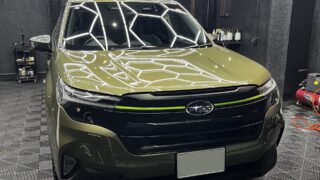 スバル フォレスターへガラスコーティング施工｜新車・グリーン｜京都府京田辺市