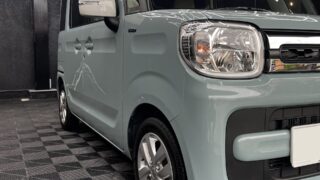 スズキ スペーシアへガラスコーティング施工｜新車・グリーン｜京都府京田辺市