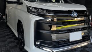 トヨタ ノアへ研磨・セラミックコーティング施工|パールホワイト|京都府京田辺市