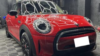 MINI クーパーのセラミックコーティング施工事例｜低走行の中古車を2工程研磨でさらに美しく｜京田辺市